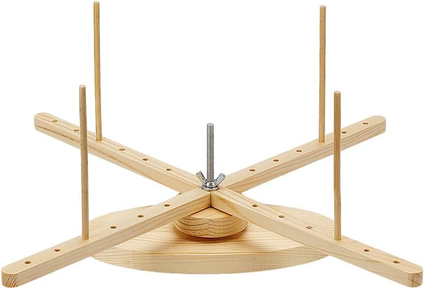 BENECREAT Portable Amish Style Yarn Swift Winder, Desktop Standing Needlecraft Finishing Tool with Oval Base for Wool, Yarn and Embroidery Thread
