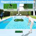 Floating Golf Green for Pool, Patented Pool Golf Game Floating Mat with Ball Retrieve Net/Scoreboard for Party & Training