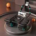 2025 New Ab Wheel Roller with Elbow Support - Automatic Rebound Abdominal Wheel Roller, The Upgraded Four-wheel Abdominal Wheel Core Workout Equipment Home Gym Abs Machine (Black)