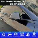 for Tesla Model 3 Rearview Mirror Guard Cover, Side Mirror Cover Exterior Accessories fit for Tesla Model 3 2017-2025 (Model 3-Matt Carbon Fiber Pattern)