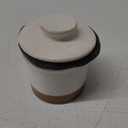 XELA Ceramic Butter Crock, The Original Reactive Two-Color Glaze, Butter Dish With Water Line for Spreadable Fresh Butter - Latte