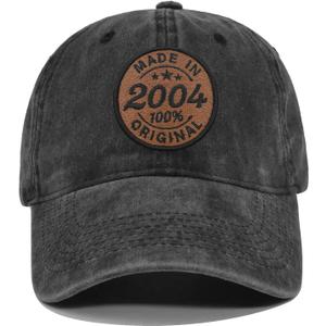 21st Birthday Gifts for Her, 21st Birthday Decorations for Friends, Daughter, Sister, Adjustable Size Baseball Cap (Medium-Large, Black)