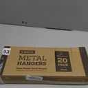 Zober Pants Hangers Non Slip - 20 Pack Open Ended Pants and Jean Hangers for Closet - Space Saving Clothes Hanger - Strong, Durable, Metal Pant Hangers (Black) (Chrome)