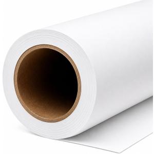 Seamless Paper Background for Photography Photo Studio Backdrop Roll (53" x16.4', Arctic White)
