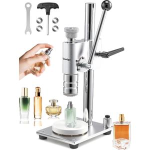 Perfume Bottle Crimper Capper Height Adjustable Manual Desktop Perfume Bottle Crimping&Capping Machine for 15mm Bottle Caps for Sealing Vial Bottles, Sprayers