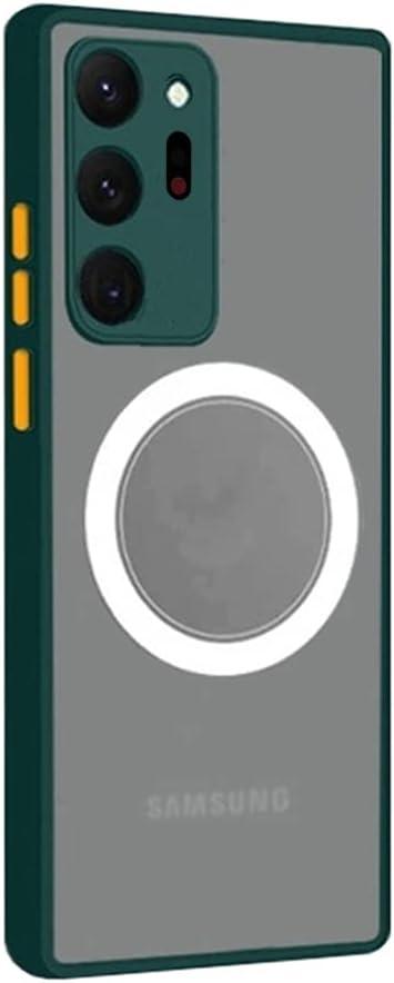 Doowear Galaxy Note 20 Ultra Case Magnetic [Support Magsafe Charger] Wireless Anti-Scratch Shockproof Matte Clear Camera Protection Slim Phone Cover Case for Samsung Galaxy Note 20 Ultra-Dark Green