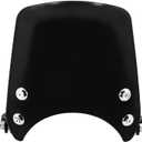 HDBUBALUS Motorcycle Windshield Windscreen,1.57‘’ Fork Mount 5.9‘’ Round-Headlight For Harley Sportster 883 XL883 1200 Custom XL1200 Low（Black）