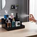 Cologne Organizer for Men, 3-Tier Perfume Display Stand - Fragrance Shelf & Holder, Great Gift for Man, Black