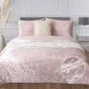 Crushed Velvet Duvet Cover Luxury Queen Pink Blush Girl Women Crinkle Velvet Boho Winter Cotton Glossy Sparkle Glitter Starry Vibrant Textured 90×90 Bedding Set