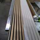 Art3d 4-Piece Wood Slat Acoustic Panels for Stylish Decor and Noise Reduction, 3D Textured Panel for Ceiling and Wall, Oak (4Pcs - 94.5 * 7.9 inch)