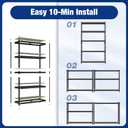 WORKPRO 5-Tier Storage Shelf, 72" H Heavy Duty Adjustable Garage Shelving Unit 2180LBS Capacity, for Basement, Kitchen, Pantry, 35.4Wx11.8Dx72H, Black