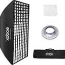 Godox FW80x120CM/ 32"x47" Bowens Mount Strip Honeycomb Grid Softbox, Portable Softbox with Bowens Mount Speedring and Carry Bag,Strip Soft Box for Studio Strobe Flash Portrait Product Photography