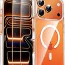 SMARTDEVIL Magnetic MagSafe Case for iPhone 17 Pro Max, Strong Magnetic Clear Shockproof Cover with 2 Screen Protectors, Ultra-Slim Anti-Yellowing Phone Case-White