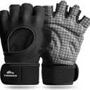 Trideer Weight Lifting Gloves for Women Men with Wrist Support, Workout Gloves Women Full Palm Protection for Gym Training, Fitness, Weightlifting & Pull Ups (Small, Black)