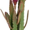3ft Tall Artificial Cactus with Magenta Flower in Pot, Fake Cacti Plant of Satin Finish Leaves with Real Look, Outdoor & Indoor Faux Plants for Home Office Hotel Patio Balcony or Garden Decor