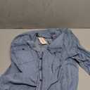 luvamia Denim Shirt Women Chambray Jean Western Shirts Long Sleeve Button Down Tops, L