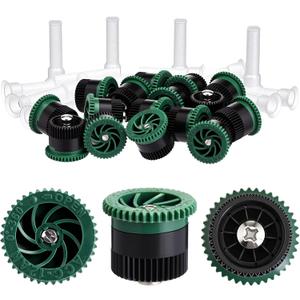 Honoson 16 Pcs Variable Arc Nozzle Radius High Efficiency Replacement Pop up Sprinkler Heads Compatible with Rainbird, Hunter, Orbit Pop-up Sprinklers(Green,12 Van)