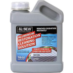 AL-NEW Aluminum Restoration Cleaning Solution | Clean & Restore Patio Furniture, Stainless Steel, and Other Household Metal Surfaces (16 oz.)