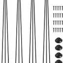 SMARTSTANDARD 42 Inch Hairpin Table Legs, 3 Steel Rods 1/2 Inch Pipe Diameter, 800lbs Load Capacity, Mid-Century Style for Coffee Table, Side Table, Night Stand (Black, 4PCS)