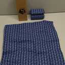 Kevin Textile Outdoor Waterproof Throw Pillow Covers Pack of 2 Weaving Texture Water Resistant Outside Decorative Cushion Covers for Garden Patio Tent Balcony Bench Couch Sofa 18x18 Inch, Navy Blue