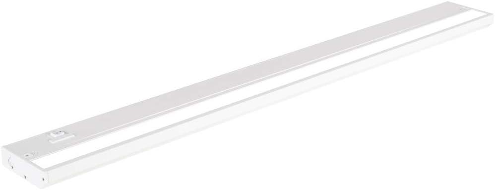 LED Under Cabinet Lighting Hardwired - 3CCT 32 Inch White Finish - Undercabinet Lights for Kitchen - Linkable Undercounter Dimmable Plug in Light or Hard Wired - Under Counter Fixture Direct Wire