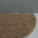 BEQHAUSE Dirt Trapper Door Mat 17" x 30" Half Circle Non Slip Washable Doormats Entrance Rugs Absorbent Welcome Low Profile Floor Mats for Front Back Door and Entryway, Taupe