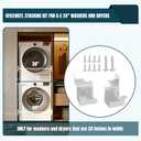 Replacement GFA24KITL Stacking Kit for G-E 24 Inch Wide Washers and Dryers, Stack Bracket Kit 24 In Front Load Laundry Stacking Kit, White