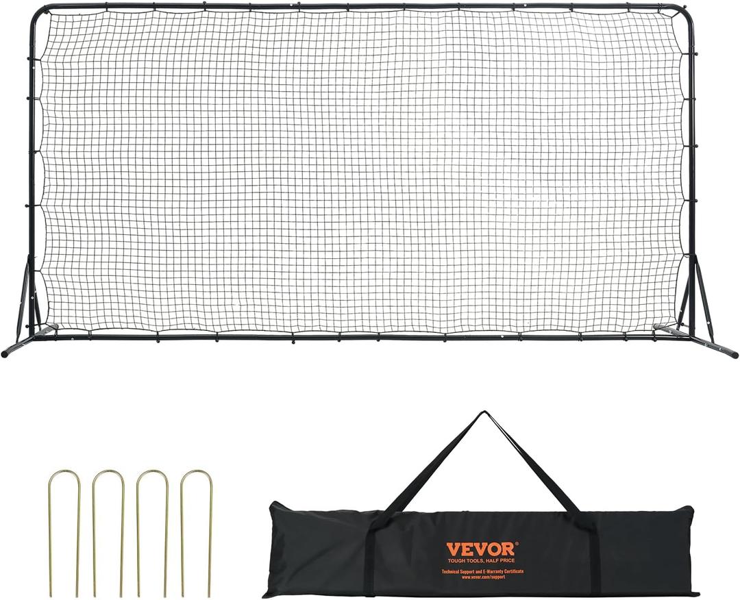 VEVOR Soccer Rebound Trainer, Iron Soccer Training Equipment, Sports Football Rebounder Wall, Double-Sided Rebounding Net, Easy Assembly, Perfect for Backyard Practicing, Solo Training, Passing