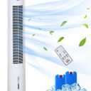 HOMCOM 40" 3-in-1 Evaporative Air Cooler with Water Tank, 52 Oscillating Cooling Fan with Humidifier, Portable Room Cooler with Remote Control, 3 Modes, 3 Speeds, 8H Timer for Home Office, White