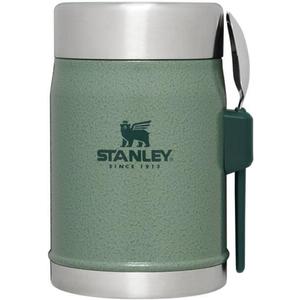 STANLEY Classic Food Jar and Spork | Vacuum Insulated Food Container | Wide Mouth Screw On Lid | Packable for Travel | Stainless Steel with Leakproof Lid | BPA-Free (14 oz)
