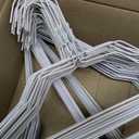 Wire Metal Clothes Hangers 200 Pack Bulk for Standard Size Shirts, Pants, Skirts, Space Saving, Non Slip,18 Inch 14.5 Gauge Ultra Thin Standard Dry Cleaner Coated Steel, White