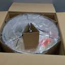 VONLUCE Semi Flush Mount Ceiling Light, 18" Ceiling Light Fixture with Diffused Shaped, Modern Light Fixture for Bedroom Living Room Entryway Hallway, White Shade & Black Finish