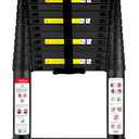 Telescoping Ladder with Hooks, 14.5 FT, 330 lb Capacity, Black