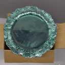 I00000 60 Pcs Blue Plastic Plates, Clear Blue Disposable Party Plates, Premium Plastic Plate Disposable Include 30 Dinner Platos 10" & 30 Dessert Platos 7" Perfect for Wedding & Party