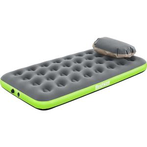 Bestway Roll & Relax Single Air Mattress with Pump Bag (74 x 39 in), Grey