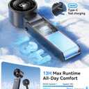 DIGIX Mini Portable Handheld Fan, USB Rechargeable Personal Cooling Fan with Turbo Airflow, 100 Speeds, 120° Rotation, LED Display, Foldable Hand Fans for Outdoor Travel Beach Camping Makeup (Black)