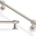 10 Pack 5 Inch Kitchen Cabinet Handles Brushed Satin Nickel Cabinet Pulls Silvery Drawer Pulls Zinc Alloy Kitchen Hardware (5'' Hole Center(128mm))