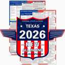 2026 Texas State and Federal Labor Laws Poster  OSHA Compliant Laminated 24" x 36" English and Spanish Bundle 2 Pack Folded