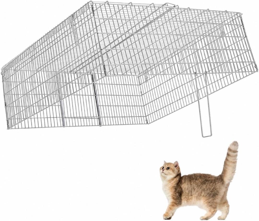 24 x 24 x 14 Inches Folding Live Humane Animal Trap, Easy, Safety