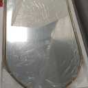 ANDY STAR Brass Mirror Bathroom, 24x36 Gold Arched Mirror, Arched Bathroom Mirror, Gold Bathroom Mirror Metal Framed, SUS304-Anti-Rust, Tube Frame, 1 Deep Set Wall Mounted Vertical