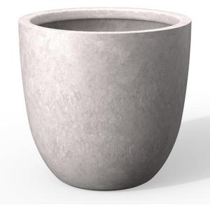 Kante Large Round Bowl CON Gray Concrete Planter 18" Dia, Outdoor