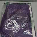 Track Pants Women Casual Drawstring Barrel Pant Lightweight Baggy Contrast Color Workout Pants with Pockets (Large, Purple)