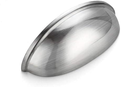 Ravinte 12 Pack 3" Drawer Pulls Brushed Nickel Cabinet Cup Pulls Kitchen Hardware Cabinet Handles Drawer Handles Knobs 3 inch Hole Center