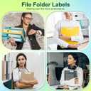 Labelife Compatible File Folder Labels 9/16" x 3-7/16" Replace for Label 30327 (30576) LW 1-Up Labels for 450, 450 Turbo, 450 Twin Turbo, 450 Duo, 4XL, 400 Printer, 12 Rolls
