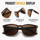 4 Pack Progressive Reading Sunglasses for Women Men, No Line Square Multifocal Sun Readers UV400 Protection