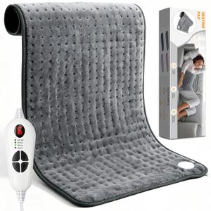 Heating Pad for Back Pain Relief, 33"x17" Electric Heating Pad with 6 Heat Settings & 4 Timers Auto Shut Off, Machine Washable, Large Heating Pad for Period Cramps, Shoulder, Neck, Sore Muscles, Gifts