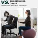 Trideer Exercise Ball Yoga Ball,Office Seating & Balance Ball Chair, Stability Ball for Pilates, Physical Therapy,Core Training & Balance Improvement & Stretching