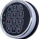 Chrome Electronic Safe Lock Replacement Keypad with Solenoid, Gun Safe Lock with Programmable Electronic Keypad, High-Security Boxes & Cabinets