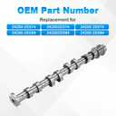 Engine Exhaust Camshaft Compatible with Hyundai Kona 2018-2021 Elantra 2017-2020 Veloster 2019-2021 Kia Forte 2017-2021 Seltos 2021 Soul 2020-2021 Replacement for 24200-2E074 24200-2E084