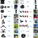 Accessories Kit for Insta360 X5 / X4 Camera Mount Bundle with Magnetic Mount Carrying Case, Selfie Stick, Tripod, Chest Strap,Bike Clamp,Screen Protector Non-Slip Mounts for Insta 360 X5 / X4 60I